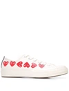 Comme Des Garçons Cdg Play X Converse Unisex Chuck Taylor All Star Multi Heart Low-top Sneakers In Bianco