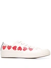Comme Des Garçons Cdg Play X Converse Unisex Chuck Taylor All Star Multi Heart Low-top Sneakers In White