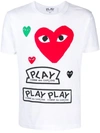 Comme Des Garçons Comme De Garcons Play Heart Face Graphic Tee In White