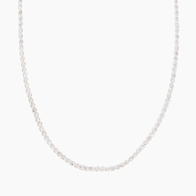 Wilder Shimmer Collar Necklace In Silver Plated Brass, Women's In Gold/silver/white Crystal