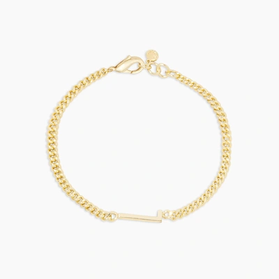Wilder Alphabet Bracelet - L In Gold Plated Brass, Women's In Gold/l