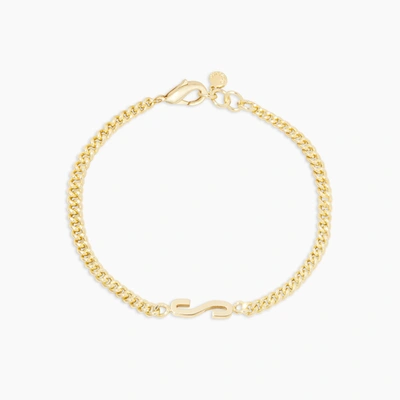 Wilder Alphabet Bracelet - S In Gold Plated Brass, Women's In Gold/s