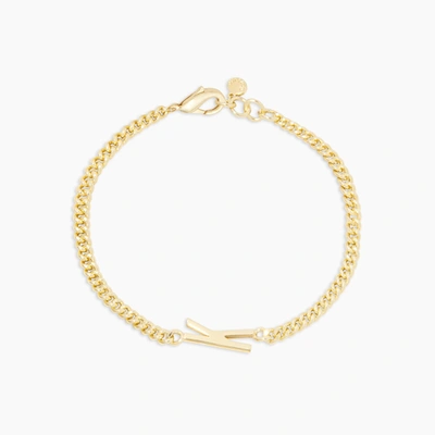 Wilder Alphabet Bracelet - K In Gold Plated Brass, Women's In Gold/k