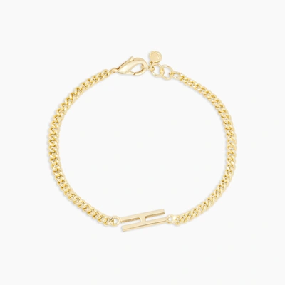 Wilder Alphabet Bracelet - H In Gold Plated Brass, Women's In Gold/h