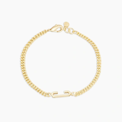 Wilder Alphabet Bracelet - C In Gold Plated Brass, Women's In Gold/c