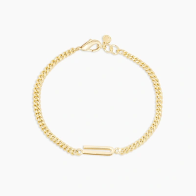 Wilder Alphabet Bracelet - U In Gold Plated Brass, Women's In Gold/u