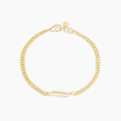 Wilder Alphabet Bracelet - Q In Gold Plated Brass, Women's In Gold/q