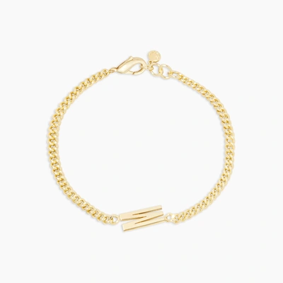 Wilder Alphabet Bracelet - M In Gold Plated Brass, Women's In Gold/m