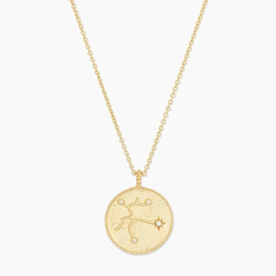 Astrology Coin Necklace (sagittarius) In Gold