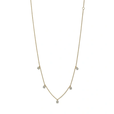 Eriness Diamond Mini Square Necklace In Yellow Gold