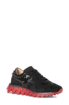 Christian Louboutin Loubishark Suede Low-top Sneakers In Black