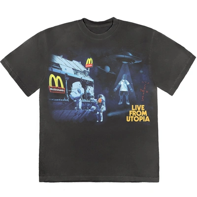 Pre-owned Travis Scott X Mcdonald's Live From Utopia T-shirt Black