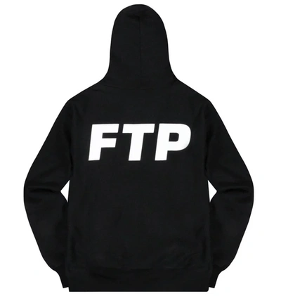 Pre-owned Ftp  Champion Reverse Weave Hoodie Black