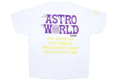 Pre-owned Travis Scott  Astroworld La Exclusive T-shirt White