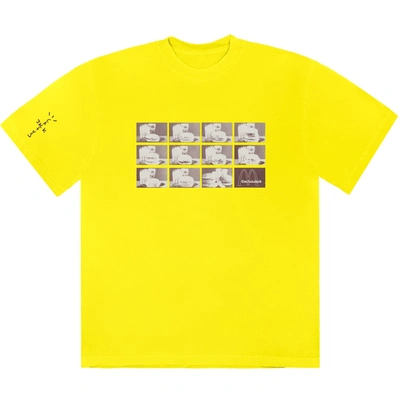 Pre-owned Travis Scott X Mcdonald's Menu Mono Logo Ii T-shirt Yellow