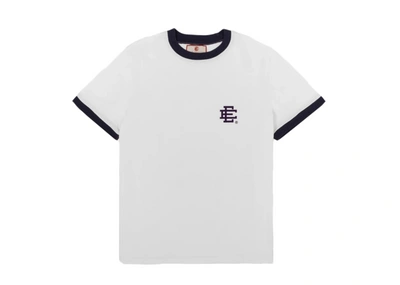 Pre-owned Eric Emanuel Ee Ringer T-shirt White/navy