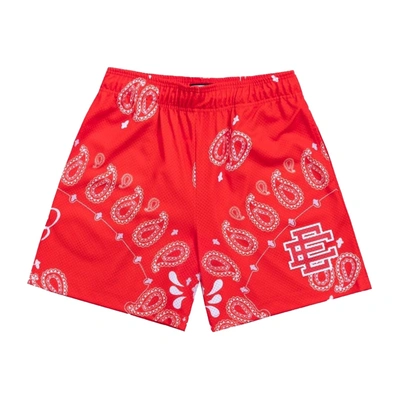 Pre-owned Eric Emanuel  Basic Paisley Short Red