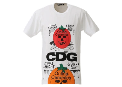 Pre-owned Cdg  X Online Ceramics T-shirt 2 White