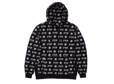 Pre-owned Ftp  X Undefeated All Over Hoodie Black