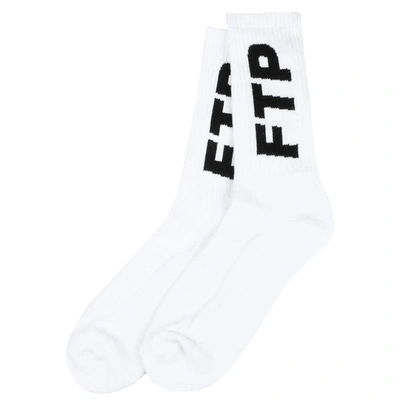 Pre-owned Ftp  Logo Sock White