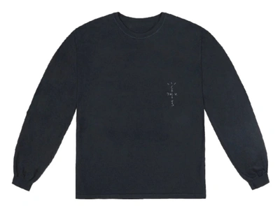 Pre-owned Travis Scott Jack Boys Cracked L/s T-shirt Black