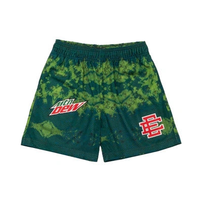 Pre-owned Eric Emanuel  Ee X Mountain Dew Basic Short Green Bubbles