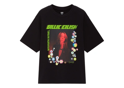 Pre-owned Billie Eilish Flower Photo T-shirt (us Womens Sizing) Black