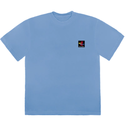 Pre-owned Travis Scott  Cj Gamer Ii T-shirt Washed Blue