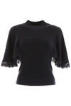 SEE BY CHLOÉ KNIT TOP WITH CAPE SLEEVES