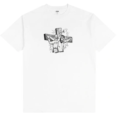 Pre-owned Ftp  Cross Tee White