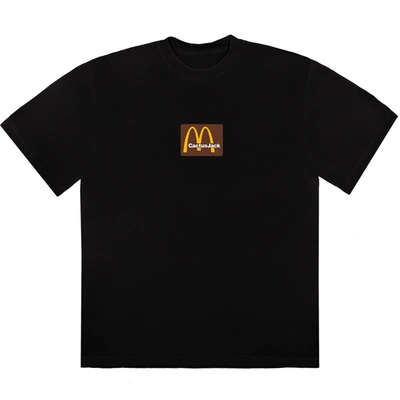 Pre-owned Travis Scott X Mcdonald's Sesame Inv T-shirt Black/brown