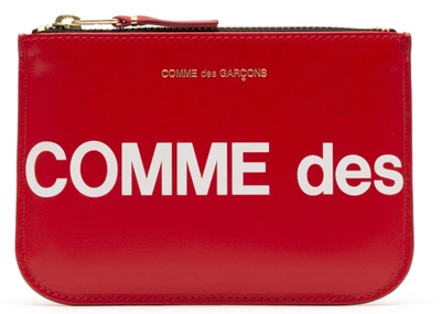 Pre-owned Comme Des Garçons  Sa8100hl Huge Logo Wallet Red