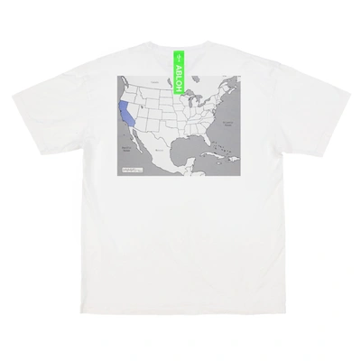 Pre-owned Virgil Abloh Canary Yellow California "swing State" T-shirt White