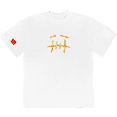 Pre-owned Travis Scott X Mcdonald's Fry T-shirt White