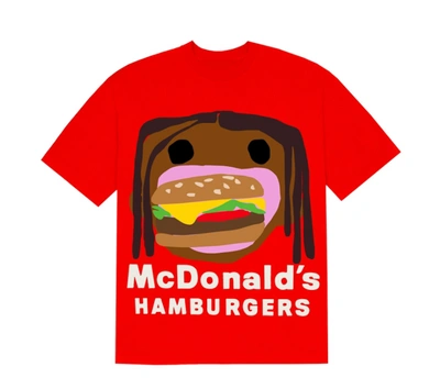 Pre-owned Travis Scott  X Cpfm 4 Cj Burger Mouth T-shirt Red