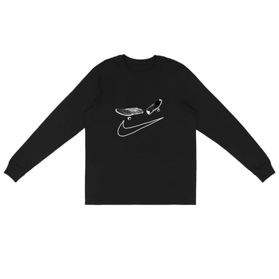 Pre-owned Travis Scott  Cactus Jack For Nike Sb Longsleeve T-shirt I Black
