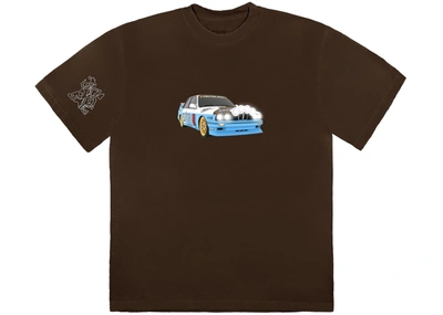 Pre-owned Travis Scott  Jackboys Vehicle T-shirt Brown