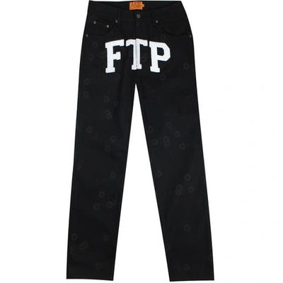 Pre-owned Ftp  Bullet Hole Denim Pant Black