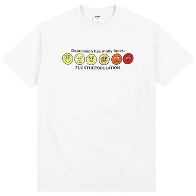 Pre-owned Ftp  Faces Tee White