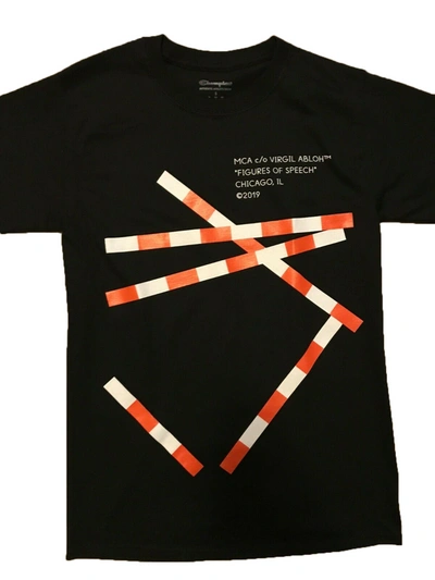 Pre-owned Virgil Abloh  X Mca Figures Of Speech Tape Tee Black