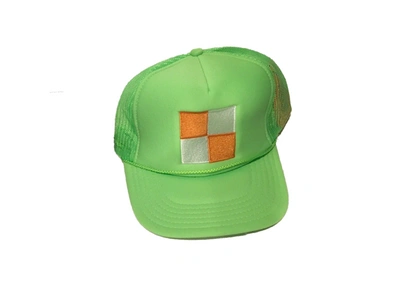 Pre-owned Virgil Abloh  X Mca Figures Of Speech Square Trucker Hat Green