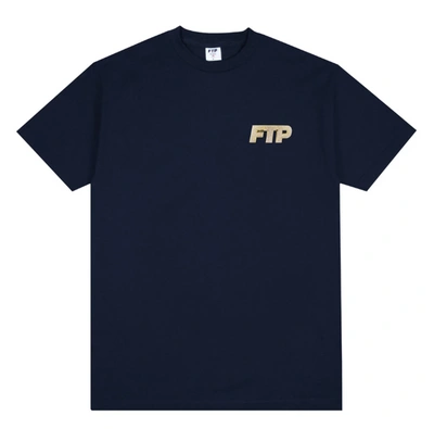 Pre-owned Ftp  Bling Logo Tee Navy
