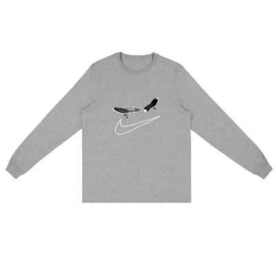Pre-owned Travis Scott  Cactus Jack For Nike Sb Longsleeve T-shirt Ii Grey