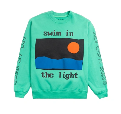 Pre-owned Kid Cudi  Rolling Loud Swim In The Light Crewneck Teal