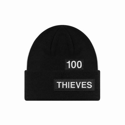 Pre-owned 100 Thieves  Numbers Beanie Black