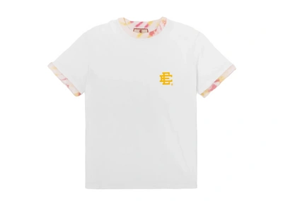 Pre-owned Eric Emanuel Ee Ringer T-shirt White/yellow Tie Dye