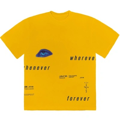 Pre-owned Travis Scott  Digital Eye I T-shirt Yellow