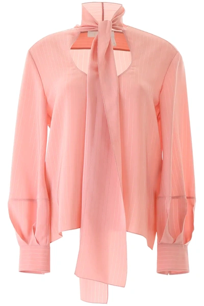 Chloé Scoop-neck Silk Blouse In Tan Rose