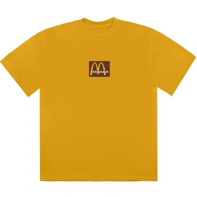 Pre-owned Travis Scott X Mcdonald's Sesame Inv Ii T-shirt Gold