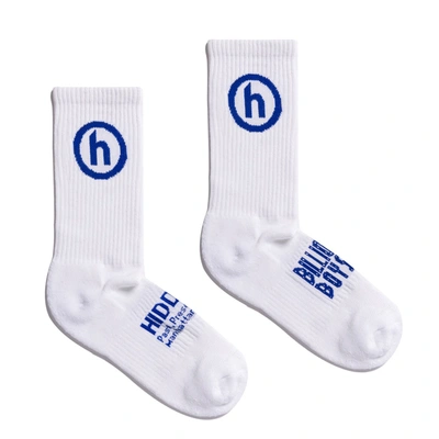 Pre-owned Hidden Ny  X Billionaire Boys Club Socks White/blue